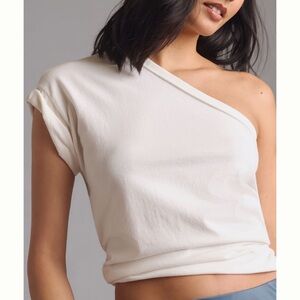 ANTHROPOLOGIE-One shoulder tee shirt